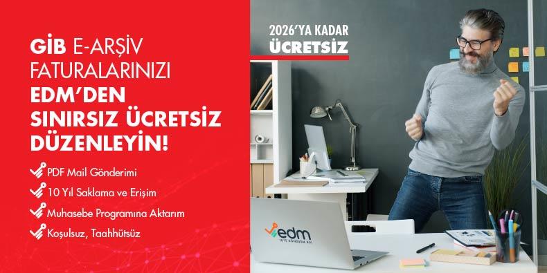 GİB E-Arşiv Faturalarınızı EDM´den Sınırsız Ücretsiz Düzenleyin